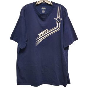 Vintage DALLAS COWBOYS Shirt Mens 2XL Spell Out Striped REEBOK NFL Football Y2K